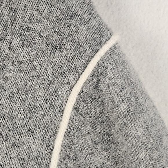 Wool & Co Quarter-Zip Pullover Sweater Men Large Gray Merino Wool/Cashmere EUC - Picture 7 of 13